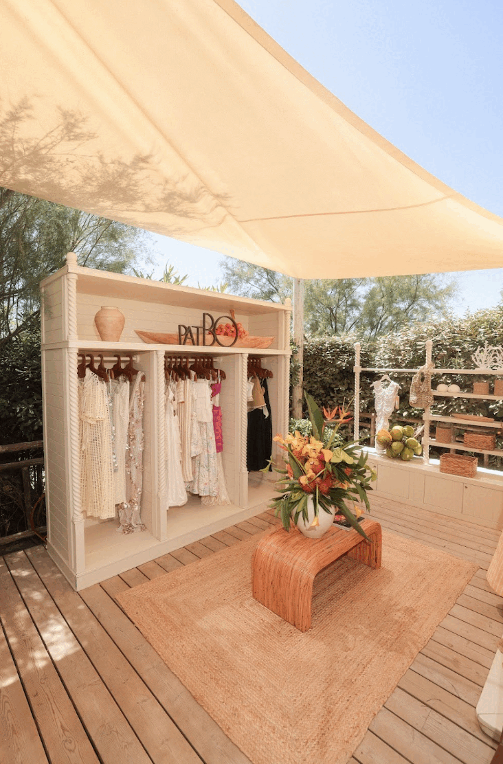 PatBO pop-up interior at LouLou Ramatuelle, St. Tropez
