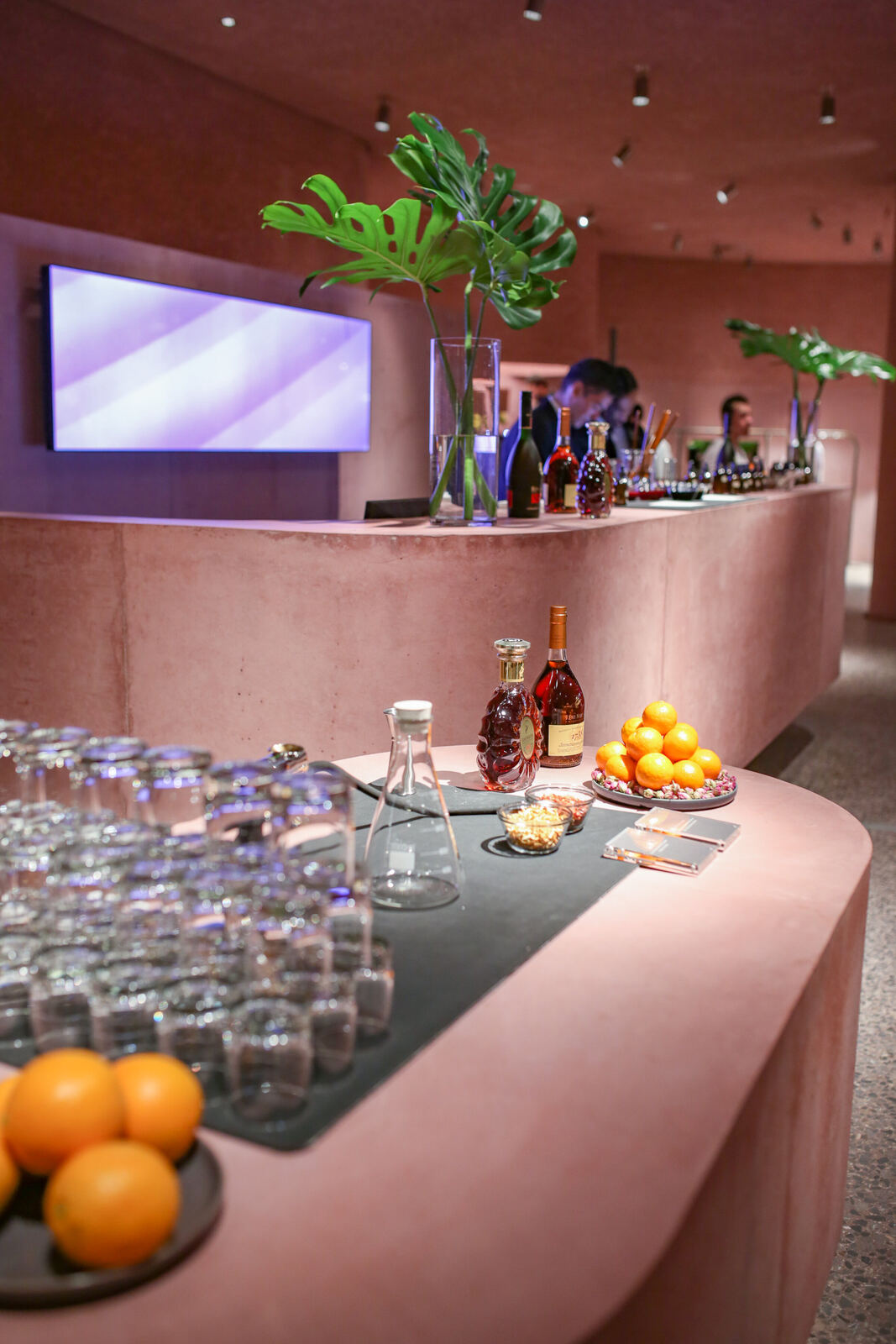 Bar detail at the opening party