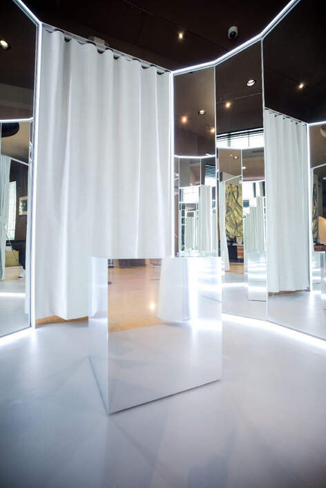 In-store installation for the Burberry launch at The Webster