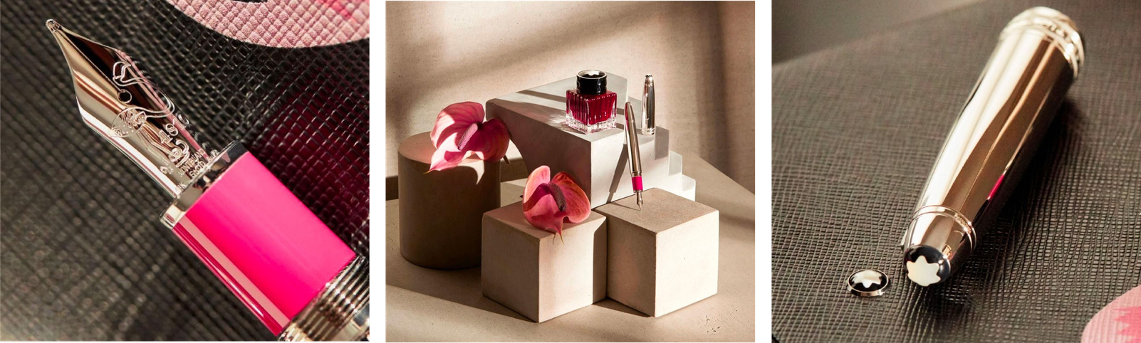 The collection: pen, ink bottle and stationery