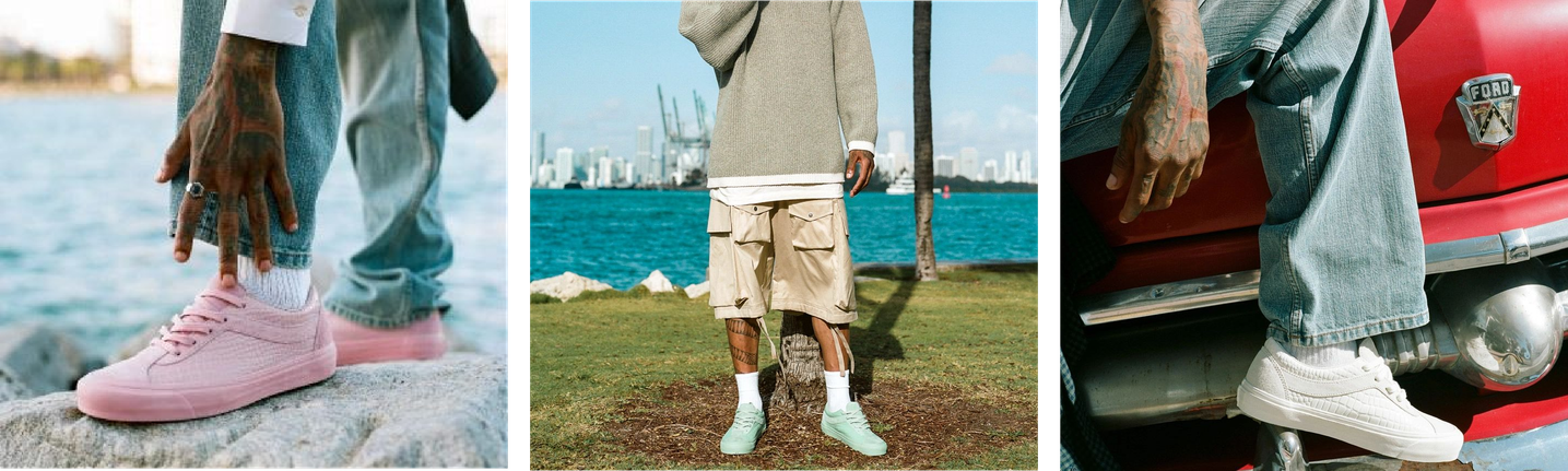 Editorial images of the Webster × Vans shoes by Ysa Perez