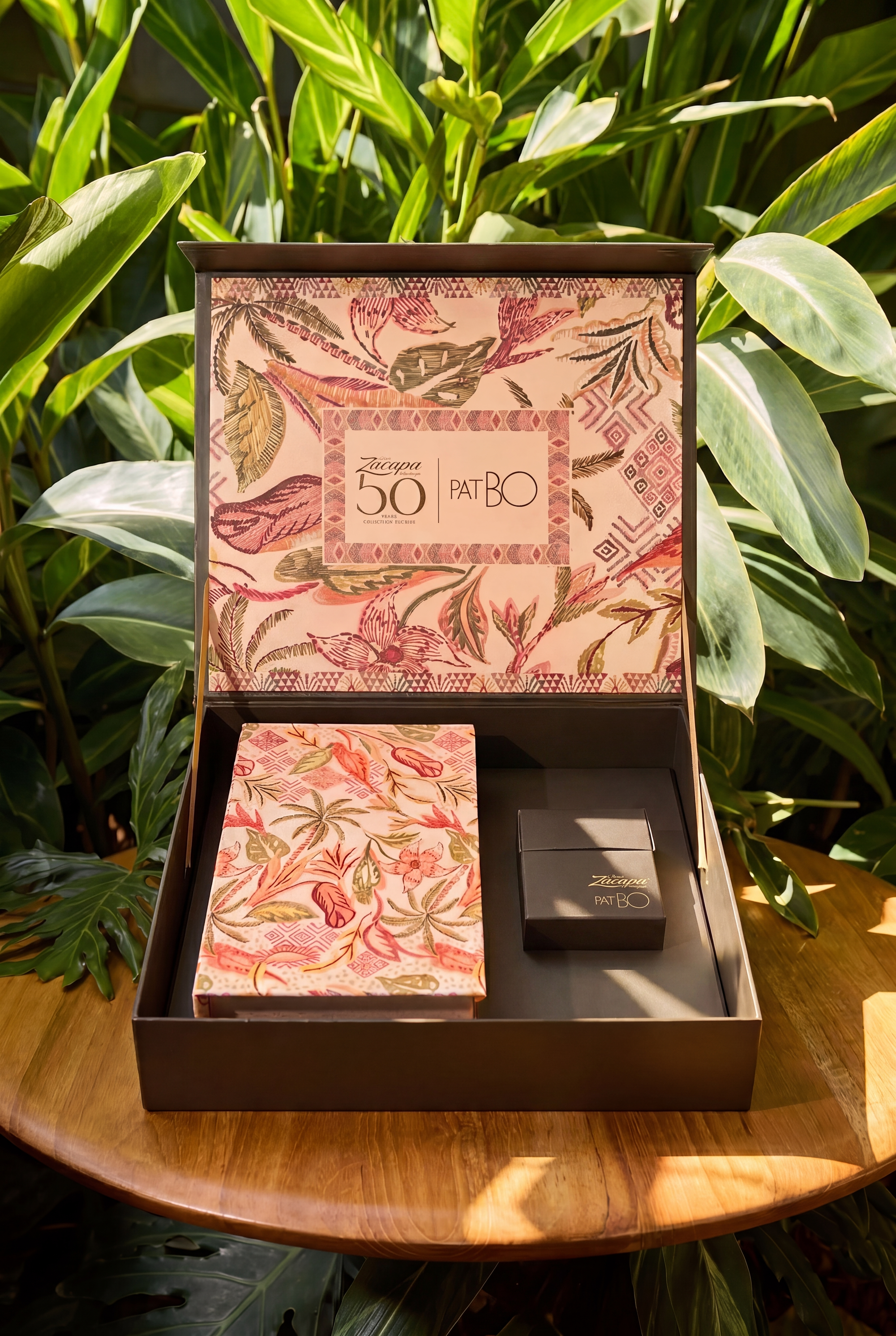 The Zacapa 50 × PatBO anniversary kit, opened